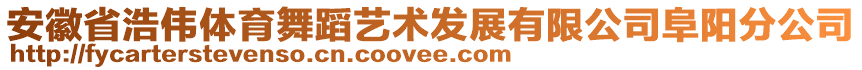 安徽省浩偉體育舞蹈藝術發(fā)展有限公司阜陽分公司