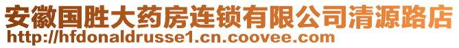 安徽國勝大藥房連鎖有限公司清源路店