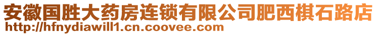 安徽國勝大藥房連鎖有限公司肥西棋石路店