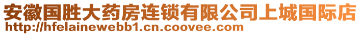 安徽國勝大藥房連鎖有限公司上城國際店