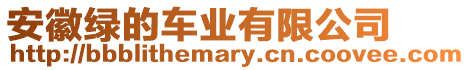 安徽綠的車業(yè)有限公司