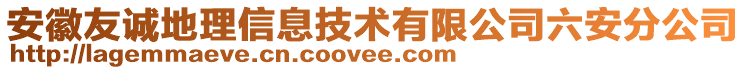 安徽友誠(chéng)地理信息技術(shù)有限公司六安分公司