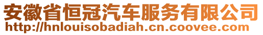 安徽省恒冠汽車服務(wù)有限公司