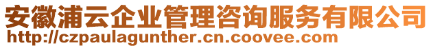 安徽浦云企業(yè)管理咨詢服務(wù)有限公司