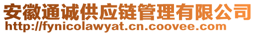 安徽通誠(chéng)供應(yīng)鏈管理有限公司