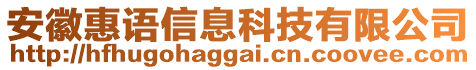 安徽惠語信息科技有限公司