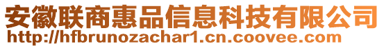 安徽聯(lián)商惠品信息科技有限公司