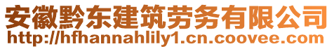 安徽黔東建筑勞務有限公司