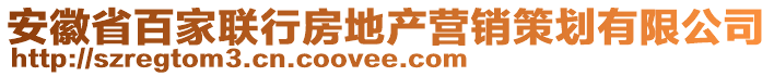 安徽省百家聯(lián)行房地產(chǎn)營銷策劃有限公司