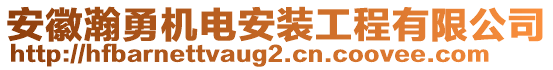 安徽瀚勇機(jī)電安裝工程有限公司