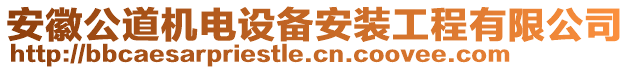 安徽公道機電設(shè)備安裝工程有限公司