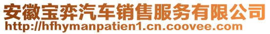 安徽寶弈汽車銷售服務(wù)有限公司