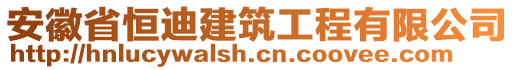 安徽省恒迪建筑工程有限公司