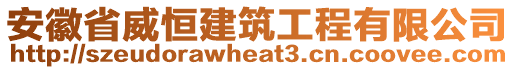 安徽省威恒建筑工程有限公司