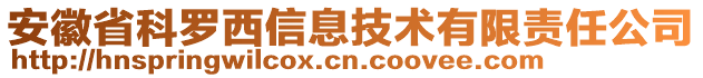 安徽省科羅西信息技術有限責任公司