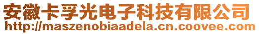 安徽卡孚光電子科技有限公司