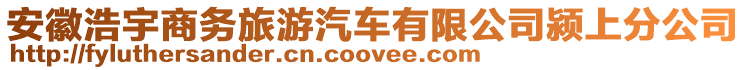 安徽浩宇商務(wù)旅游汽車有限公司潁上分公司