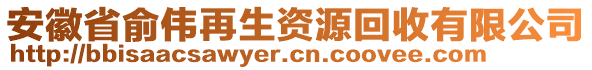 安徽省俞偉再生資源回收有限公司