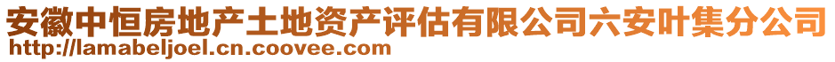 安徽中恒房地產(chǎn)土地資產(chǎn)評估有限公司六安葉集分公司