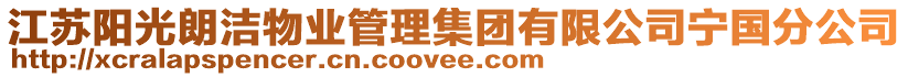 江蘇陽光朗潔物業(yè)管理集團有限公司寧國分公司