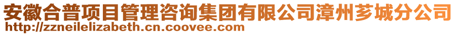 安徽合普項目管理咨詢集團(tuán)有限公司漳州薌城分公司