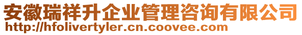 安徽瑞祥升企業(yè)管理咨詢有限公司