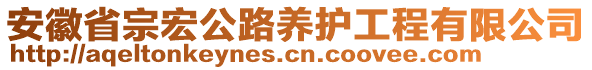 安徽省宗宏公路養(yǎng)護工程有限公司