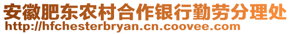 安徽肥東農(nóng)村合作銀行勤勞分理處