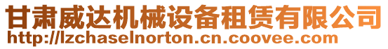 甘肅威達機械設備租賃有限公司