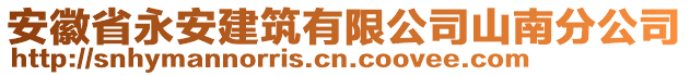 安徽省永安建筑有限公司山南分公司