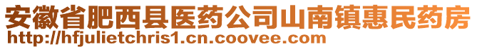 安徽省肥西縣醫(yī)藥公司山南鎮(zhèn)惠民藥房