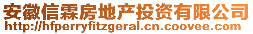 安徽信霖房地產(chǎn)投資有限公司