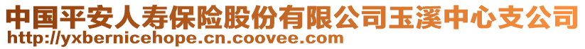 中國(guó)平安人壽保險(xiǎn)股份有限公司玉溪中心支公司