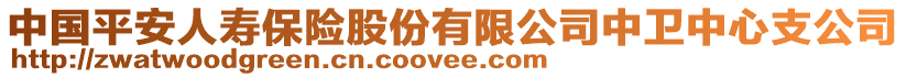 中國(guó)平安人壽保險(xiǎn)股份有限公司中衛(wèi)中心支公司