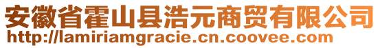 安徽省霍山县浩元商贸有限公司