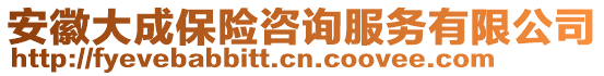 安徽大成保險(xiǎn)咨詢服務(wù)有限公司