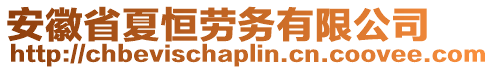 安徽省夏恒勞務(wù)有限公司