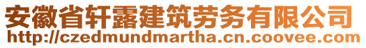 安徽省軒露建筑勞務(wù)有限公司