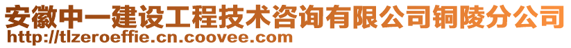 安徽中一建設(shè)工程技術(shù)咨詢有限公司銅陵分公司