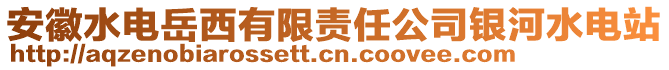 安徽水電岳西有限責(zé)任公司銀河水電站