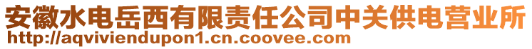 安徽水電岳西有限責任公司中關供電營業(yè)所