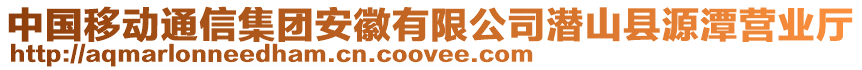 中國移動通信集團(tuán)安徽有限公司潛山縣源潭營業(yè)廳