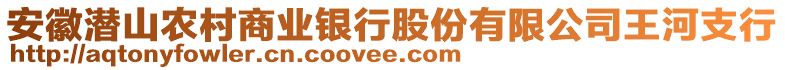 安徽潛山農(nóng)村商業(yè)銀行股份有限公司王河支行