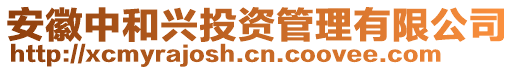 安徽中和興投資管理有限公司