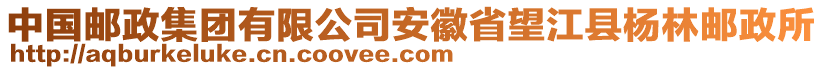 中國郵政集團有限公司安徽省望江縣楊林郵政所