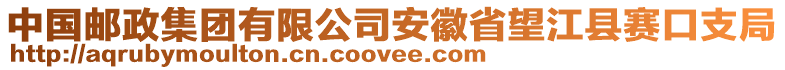 中國郵政集團有限公司安徽省望江縣賽口支局