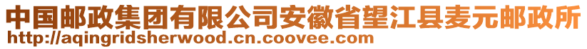 中國(guó)郵政集團(tuán)有限公司安徽省望江縣麥元郵政所