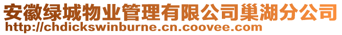 安徽綠城物業(yè)管理有限公司巢湖分公司