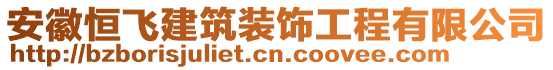 安徽恒飛建筑裝飾工程有限公司