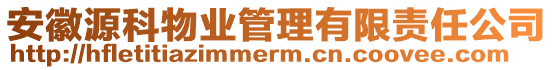 安徽源科物業(yè)管理有限責任公司